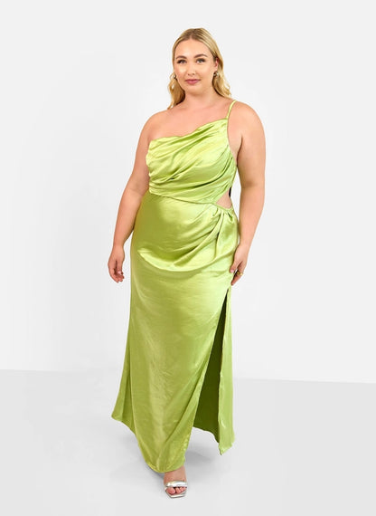 Emma Satin One Shoulder Dress