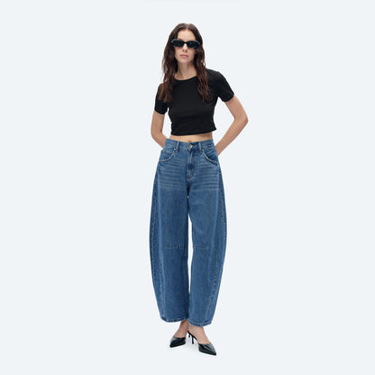 Stella High Rise Tailored Barrel Jeans