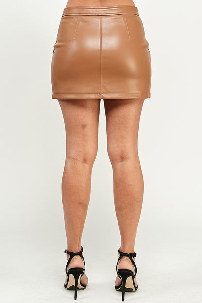 Zena Zip Up Mini Skirt