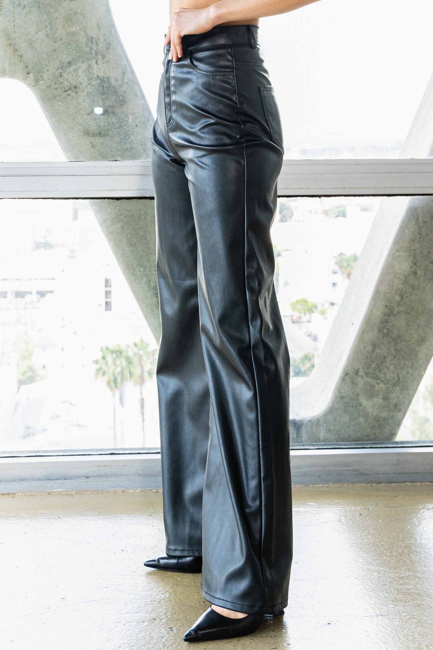 Leila Faux Leather Pants