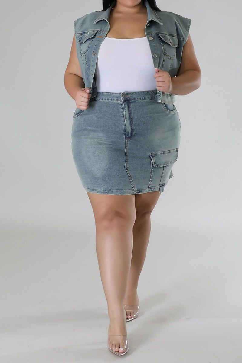 Delilah Denim Mini Skirt