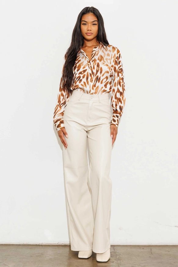 Leila Faux Leather Pants