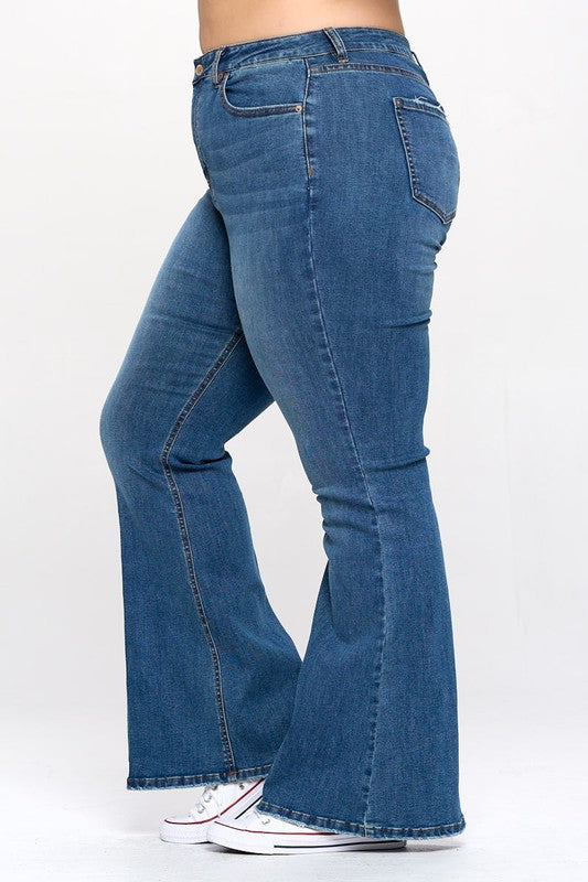 Priscilla Mid Rise Flare Jeans