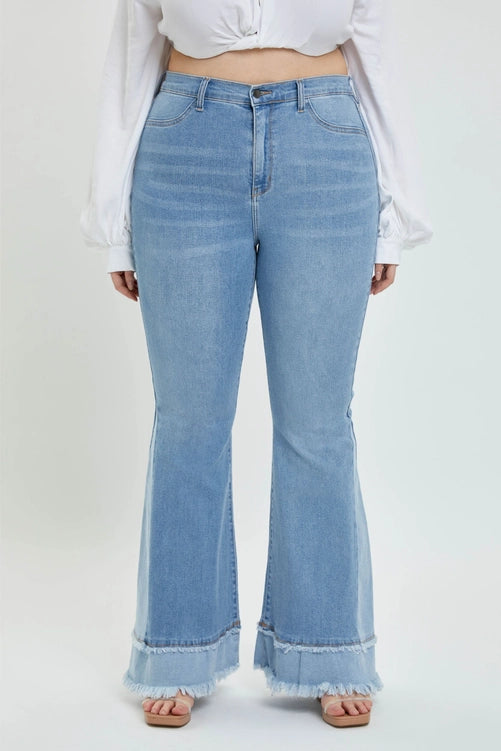 Quinta High Rise Frayed Hem Jeans