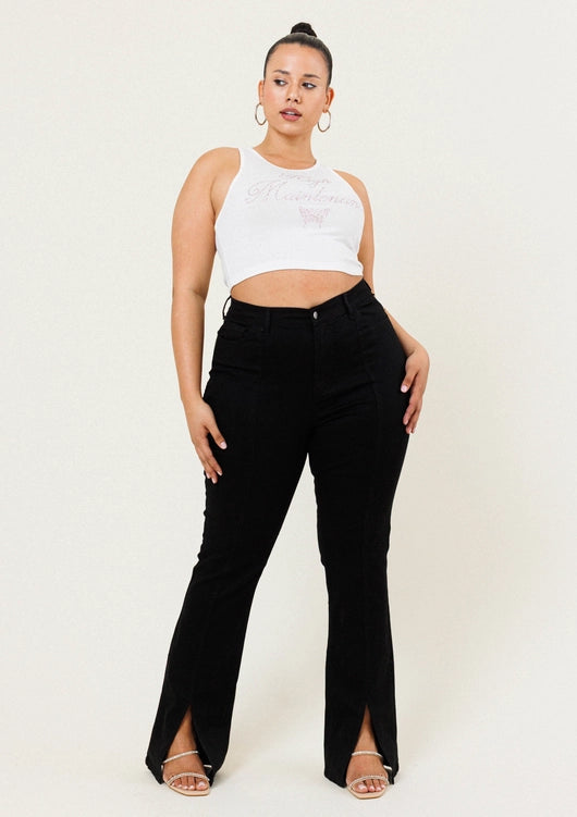 Dixie Front Slit Jeans