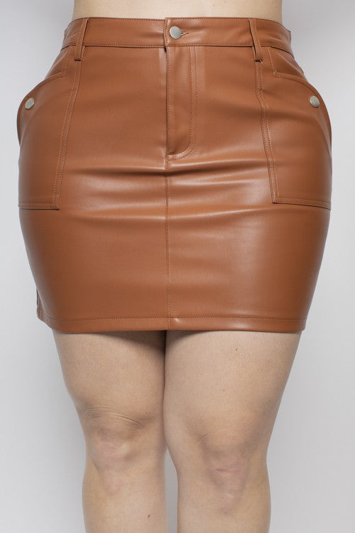 Sadie Faux Leather Mini Skirt