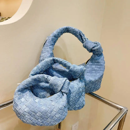 Ella Denim Knotted Shoulder Bag