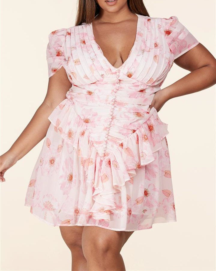 Fiona Floral Print Dress