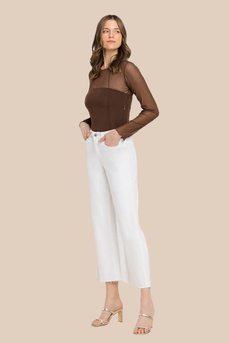 Olivia Raw Hem Cropped Jeans