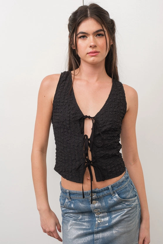 Poppy Popcorn Vest Top