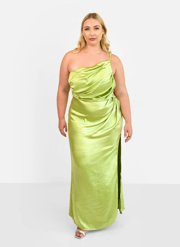 Emma Satin One Shoulder Dress