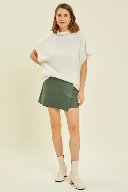 Mariela Suede Wrap Skort