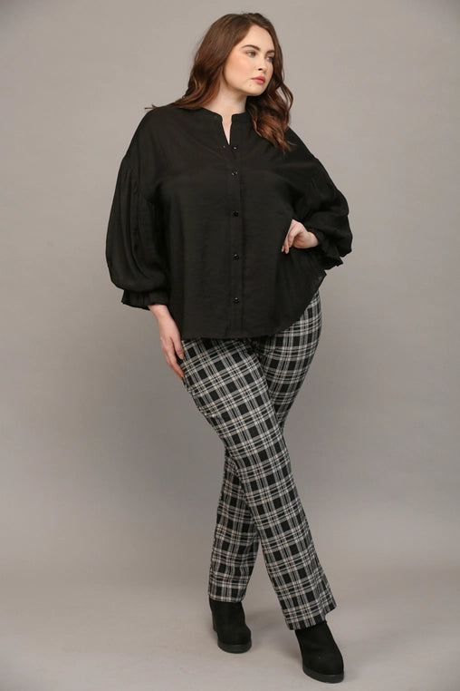 La Flare Plaid Pants