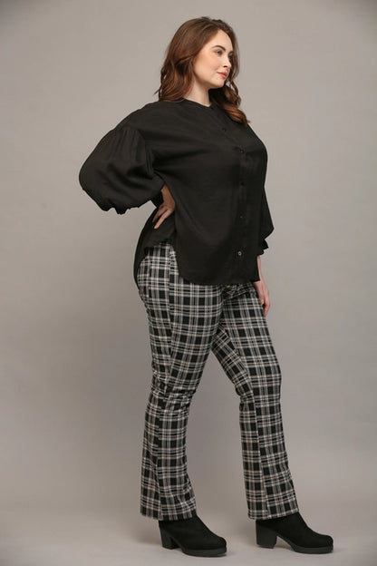 La Flare Plaid Pants