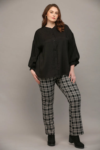 La Flare Plaid Pants