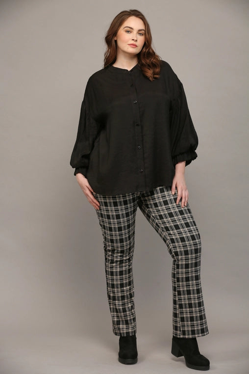 La Flare Plaid Pants