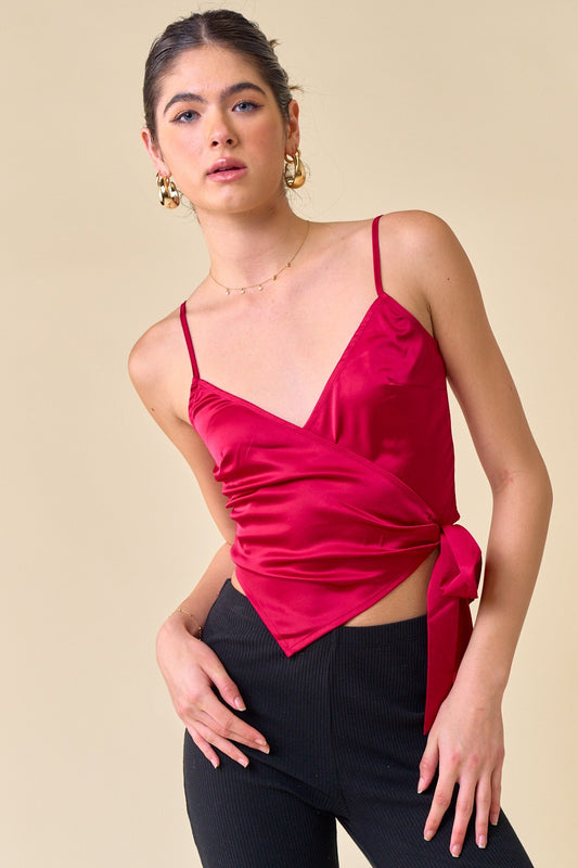 Olivia Satin Tie Top